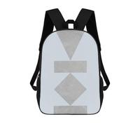 sinyumoney Mochila Escolar Infantil Impresa En 3D Geometric II Para Niños, Mochila De Viaje De Alta Capacidad, Mochila Informal Para Niños 17inch