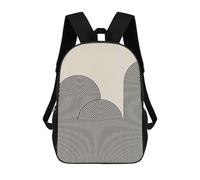 sinyumoney Mochila Escolar Infantil Impresa En 3D Geometric Lines IV Mochilas Para Libros Mochilas De Viaje Informales Mochila De Gran Capacidad Para Niños 17inch