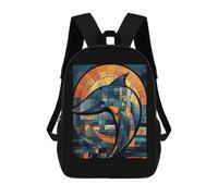 sinyumoney Mochila Escolar Infantil Impresa En 3D Geometric Whale Animal Mochila Escolar Infantil Mochilas De Viaje Mochilas De Moda Mochilas De Gran Capacidad 17inch