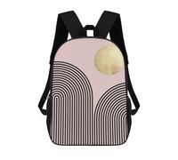 sinyumoney Mochila Escolar Infantil Impresa En 3D Geometry And Minimalist 10 Para Niños, Mochila De Viaje De Alta Capacidad, Mochila Informal Para Niños 17inch