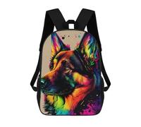 sinyumoney Mochila Escolar Infantil Impresa En 3D German Shepherd Color Mochilas De Viaje De Alta Capacidad Para Niños Mochilas De Libros De Moda Mochila Escolar Infantil 17inch