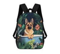 sinyumoney Mochila Escolar Infantil Impresa En 3D German Shepherd in A Bathub Mochila Escolar Infantil Mochilas De Viaje Mochilas De Moda Mochilas De Gran Capacidad 17inch