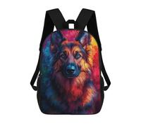 sinyumoney Mochila Escolar Infantil Impresa En 3D German Shepherd Pop Art Portrait Mochila Escolar Infantil Mochilas De Viaje Mochilas De Moda Mochilas De Gran Capacidad 17inch