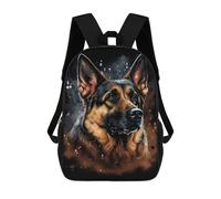 sinyumoney Mochila Escolar Infantil Impresa En 3D German Shepherd Portrait Art Print Mochila Mochilas Deportivas Para Niños Y Niñas Mochila De Moda 17inch