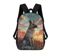 sinyumoney Mochila Escolar Infantil Impresa En 3D German Shepherd Sunset Mochila Escolar Infantil Mochilas De Viaje Mochilas De Moda Mochilas De Gran Capacidad 17inch