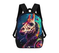 sinyumoney Mochila Escolar Infantil Impresa En 3D Giraffe Astronaut in Space 17inch Para Niños, Mochila De Viaje De Alta Capacidad, Mochila Escolar De Moda Para Niños