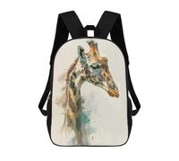 sinyumoney Mochila Escolar Infantil Impresa En 3D Giraffe Portrait Art Mochilas Para Libros Mochilas De Viaje Informales Mochila De Gran Capacidad Para Niños 17inch