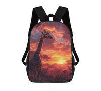 sinyumoney Mochila Escolar Infantil Impresa En 3D Giraffe Savanna Sunset 17inch Para Niños, Mochila De Viaje De Alta Capacidad, Mochila Escolar De Moda Para Niños
