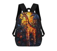 sinyumoney Mochila Escolar Infantil Impresa En 3D Giraffe Stained Glass Mochila Mochilas Deportivas Para Niños Y Niñas Mochila De Moda 17inch