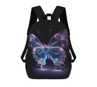 sinyumoney Mochila Escolar Infantil Impresa En 3D Glowing Butterfly Artwork-17 Para Niños, Mochila De Viaje De Alta Capacidad, Mochila Informal Para Niños 17inch