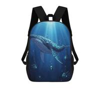 sinyumoney Mochila Escolar Infantil Impresa En 3D Glowing Whale Underwater Scene Mochila Escolar Infantil Mochilas De Viaje Mochilas De Moda Mochilas De Gran Capacidad 17inch