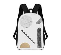 sinyumoney Mochila Escolar Infantil Impresa En 3D Gold And Gray Art C Para Niños, Mochila De Viaje De Alta Capacidad, Mochila Informal Para Niños 17inch