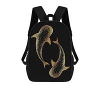 sinyumoney Mochila Escolar Infantil Impresa En 3D Gold Whale 23 Mochila Mochilas Deportivas Para Niños Y Niñas Mochila De Moda 17inch