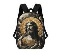 sinyumoney Mochila Escolar Infantil Impresa En 3D Gold X Jesus Faith Mochila Mochilas Deportivas Para Niños Y Niñas Mochila De Moda 17inch