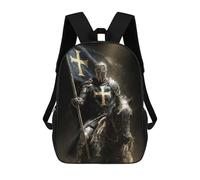 sinyumoney Mochila Escolar Infantil Impresa En 3D Golden Cross Crusader Para Niños, Mochila De Viaje De Alta Capacidad, Mochila Informal Para Niños 17inch