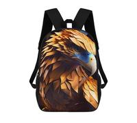 sinyumoney Mochila Escolar Infantil Impresa En 3D Golden Eagle Portrait-5 Para Niños, Mochila De Viaje De Alta Capacidad, Mochila Informal Para Niños 17inch