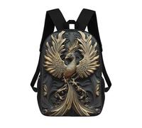 sinyumoney Mochila Escolar Infantil Impresa En 3D Golden Phoenix Artwork-7 Mochila Mochilas Deportivas Para Niños Y Niñas Mochila De Moda 17inch