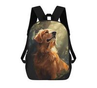 sinyumoney Mochila Escolar Infantil Impresa En 3D Golden Retriever Para Niños, Mochila De Viaje De Alta Capacidad, Mochila Informal Para Niños 17inch