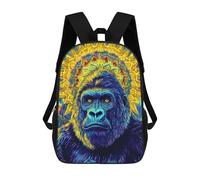sinyumoney Mochila Escolar Infantil Impresa En 3D Gorilla Mandala Art Mochila Escolar Infantil Mochilas De Viaje Mochilas De Moda Mochilas De Gran Capacidad 17inch