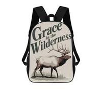 sinyumoney Mochila Escolar Infantil Impresa En 3D Grace in The Wilderness Para Niños Mochilas De Viaje De Alta Capacidad Bolsas Para Libros Mochila Escolar Infantil Mochila 17inch