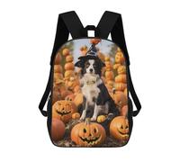 sinyumoney Mochila Escolar Infantil Impresa En 3D Halloween Dog in Witch Hat-1 Mochila Mochilas Deportivas Para Niños Y Niñas Mochila De Moda 17inch