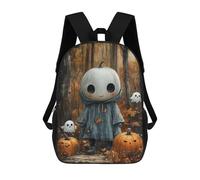 sinyumoney Mochila Escolar Infantil Impresa En 3D Halloween Ghostly Forest Scene 17inch Para Niños, Mochila De Viaje De Alta Capacidad, Mochila Escolar De Moda Para Niños