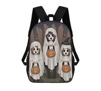 sinyumoney Mochila Escolar Infantil Impresa En 3D Halloween Ghosts Trick-or-Treating Para Niños Mochilas De Viaje De Alta Capacidad Bolsas Para Libros Mochila Escolar Infantil Mochila 17inch