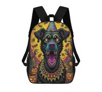 sinyumoney Mochila Escolar Infantil Impresa En 3D Halloween Party Dog Para Niños Mochilas De Viaje De Alta Capacidad Bolsas Para Libros Mochila Escolar Infantil Mochila 17inch