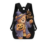 sinyumoney Mochila Escolar Infantil Impresa En 3D Halloween Teddy Bear Mochilas De Moda Informales Mochilas Infantiles Mochila Informal Para Exteriores Bolsas De Viaje Bonitas 17inch
