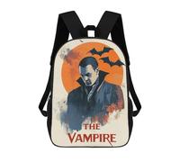 sinyumoney Mochila Escolar Infantil Impresa En 3D Halloween The Vampire Para Niños, Mochila De Viaje De Alta Capacidad, Mochila Informal Para Niños 17inch