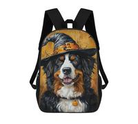 sinyumoney Mochila Escolar Infantil Impresa En 3D Halloween Witch Dog Decor 17inch Para Niños, Mochila De Viaje De Alta Capacidad, Mochila Escolar De Moda Para Niños