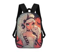 sinyumoney Mochila Escolar Infantil Impresa En 3D Halloween Witch with Cat 17inch Para Niños, Mochila De Viaje De Alta Capacidad, Mochila Escolar De Moda Para Niños