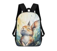 sinyumoney Mochila Escolar Infantil Impresa En 3D Happy Bunny in Grass Mochilas Para Libros Mochilas De Viaje Informales Mochila De Gran Capacidad Para Niños 17inch