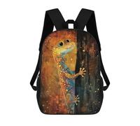 sinyumoney Mochila Escolar Infantil Impresa En 3D Happy Gecko Mochilas Para Libros Mochilas De Viaje Informales Mochila De Gran Capacidad Para Niños 17inch