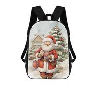 sinyumoney Mochila Escolar Infantil Impresa En 3D Happy Tea Santa Claus Mochila Mochilas Deportivas Para Niños Y Niñas Mochila De Moda 17inch