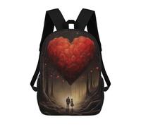 sinyumoney Mochila Escolar Infantil Impresa En 3D Heart in The Forest Mochilas Para Libros Mochilas De Viaje Informales Mochila De Gran Capacidad Para Niños 17inch