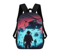 sinyumoney Mochila Escolar Infantil Impresa En 3D Helicopter Swarm Silhouette Mochila Escolar Infantil Mochilas De Viaje Mochilas De Moda Mochilas De Gran Capacidad 17inch