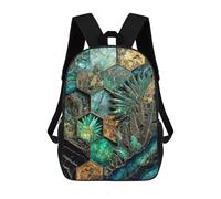 sinyumoney Mochila Escolar Infantil Impresa En 3D Hexagonal Harmony Kintsugi Art Mochila Escolar Infantil Mochilas De Viaje Mochilas De Moda Mochilas De Gran Capacidad 17inch