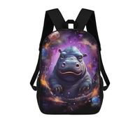 sinyumoney Mochila Escolar Infantil Impresa En 3D Hippopotamus in Space -2 Para Niños Mochilas De Viaje De Alta Capacidad Bolsas Para Libros Mochila Escolar Infantil Mochila 17inch