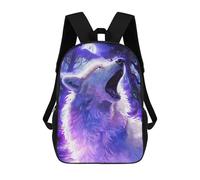 sinyumoney Mochila Escolar Infantil Impresa En 3D Howling Magical Wolf Mochila Mochilas Deportivas Para Niños Y Niñas Mochila De Moda 17inch