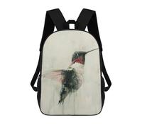 sinyumoney Mochila Escolar Infantil Impresa En 3D Hummingbird Painting Art Para Niños, Mochila De Viaje De Alta Capacidad, Mochila Informal Para Niños 17inch