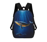 sinyumoney Mochila Escolar Infantil Impresa En 3D Humpback Whale And Calf Painting Mochila Mochilas Deportivas Para Niños Y Niñas Mochila De Moda 17inch