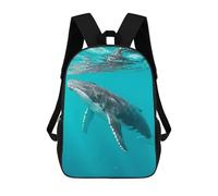 sinyumoney Mochila Escolar Infantil Impresa En 3D Humpback Whale Underwater Para Niños, Mochila De Viaje De Alta Capacidad, Mochila Informal Para Niños 17inch