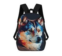sinyumoney Mochila Escolar Infantil Impresa En 3D Husky Abstract Mochila Mochilas Deportivas Para Niños Y Niñas Mochila De Moda 17inch