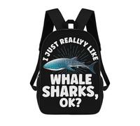sinyumoney Mochila Escolar Infantil Impresa En 3D I Just Really Like Whale Para Niños, Mochila De Viaje De Alta Capacidad, Mochila Informal Para Niños 17inch