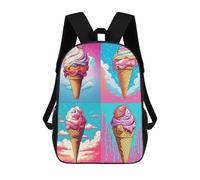 sinyumoney Mochila Escolar Infantil Impresa En 3D Ice Cream Cones Mochila Escolar Infantil Mochilas De Viaje Mochilas De Moda Mochilas De Gran Capacidad 17inch