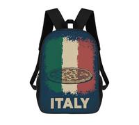sinyumoney Mochila Escolar Infantil Impresa En 3D Italy Pizza Mochila Mochilas Deportivas Para Niños Y Niñas Mochila De Moda 17inch