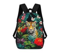 sinyumoney Mochila Escolar Infantil Impresa En 3D Jaguar Jungle Painting Para Niños, Mochila De Viaje De Alta Capacidad, Mochila Informal Para Niños 17inch