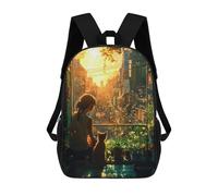 sinyumoney Mochila Escolar Infantil Impresa En 3D Japan Cityscape with Cat Mochila De Viaje De Alta Capacidad Para Libros Mochilas De Moda Para Niños Mochila Escolar Informal 17inch