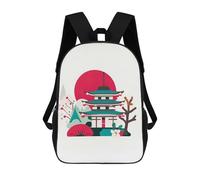 sinyumoney Mochila Escolar Infantil Impresa En 3D Japan Flat Illustration Mochila Mochilas Deportivas Para Niños Y Niñas Mochila De Moda 17inch